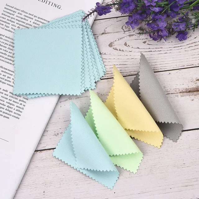 10-50Pcs Sterling Silver Polishing Cloth Silver Color Cleaning Cloths With Individually Package Soft Clean For Jewelry Tool 5