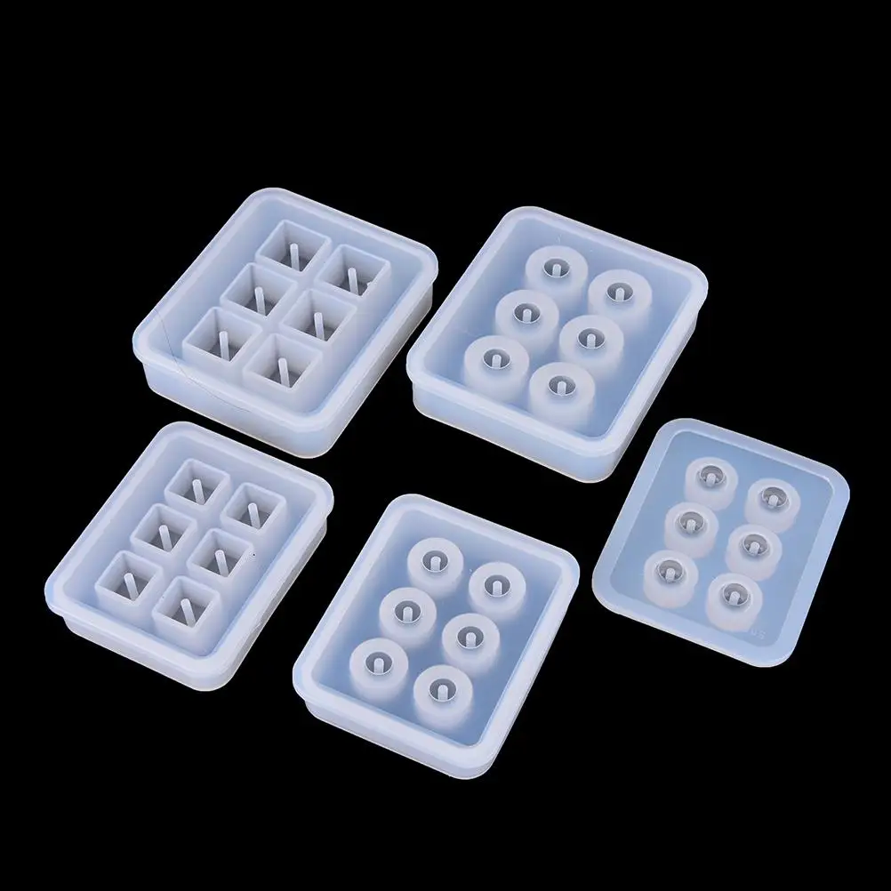 

5 Sizes New Crystal Geometric Jewelry Sphere Square Mold Pendant Silicone Ornament Resin DIY Craft Tools