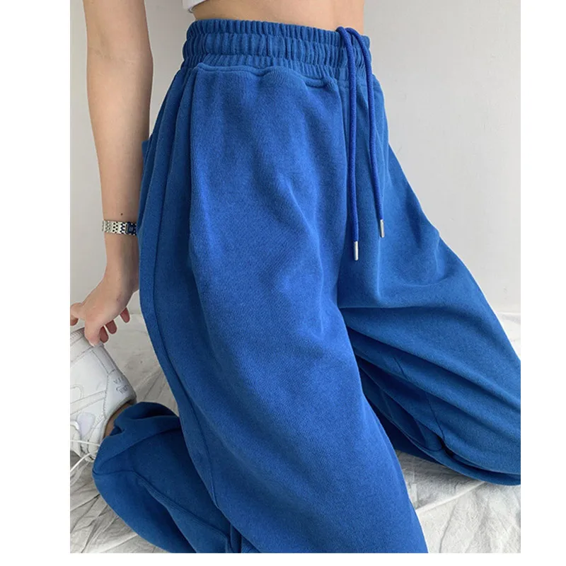 

Blue Sweatpants For Women Summer Baggy Pants High Waist Jogger Wide Leg Trousers Spring Women's Sports Pants Summer Sweatpants
