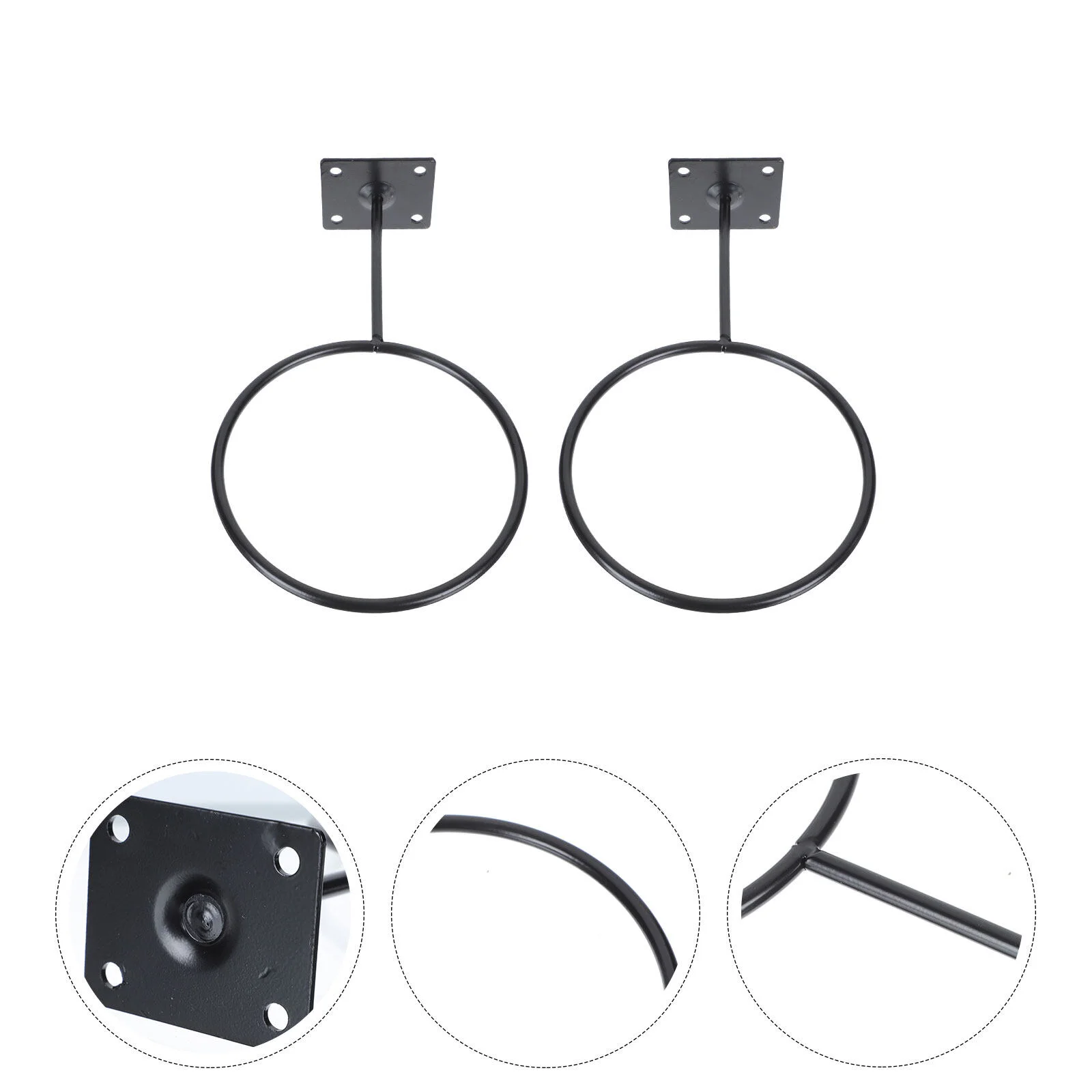 

2Pcs Black Ball Racks on The Wall Thickened Hat Bracket And Hat Holders