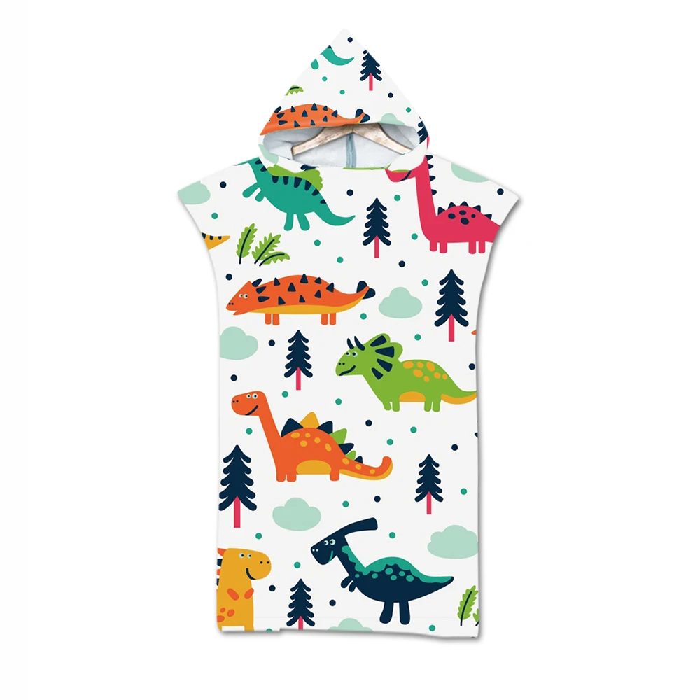 Poncho Surf Swim Changing Robe Giraffe Dinosaur Crocodile Mo