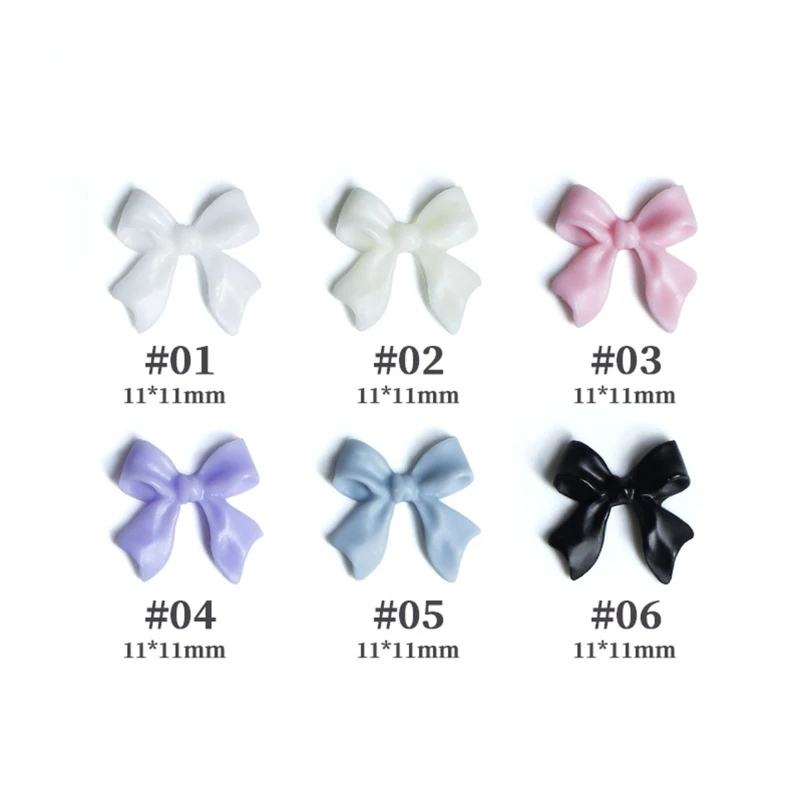 

50pack Bows Nail Charm Flatback Bowknot Nail Art Charms 3D Bows Nail Art Decor