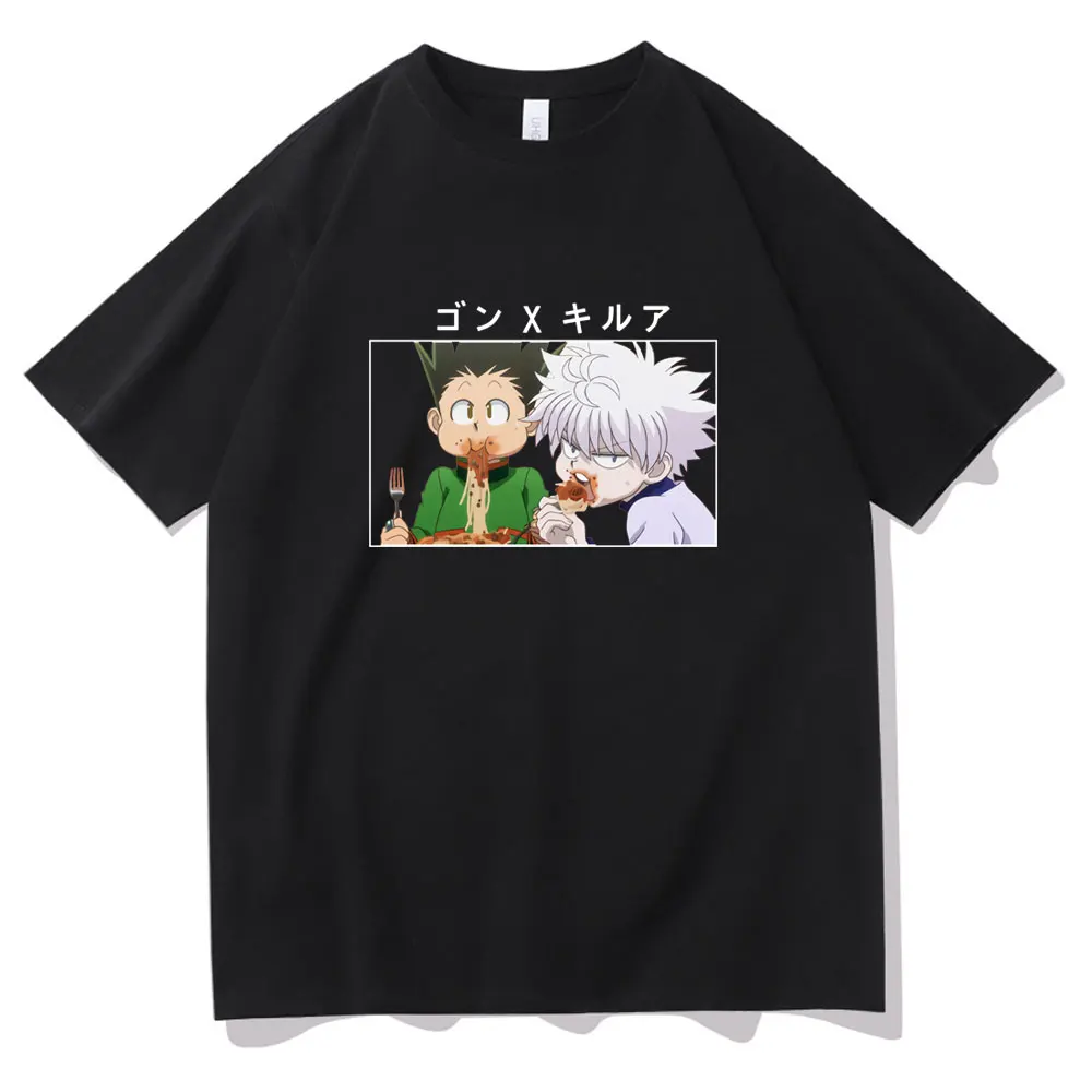

Funny Style Anime Hunter X Hunter Killua Zoldyck GON·FREECSS Tshirt Short Sleeve Men Women Fashion Creativity Cotton T-shirts