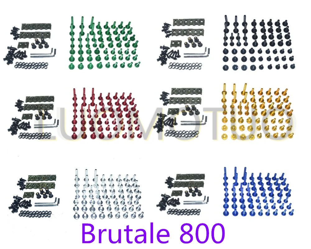 

Motorcycle Complete Fairing Bolts Kit Bodywork Screws For Fit MV Agusta Brutale 800 2013-2015