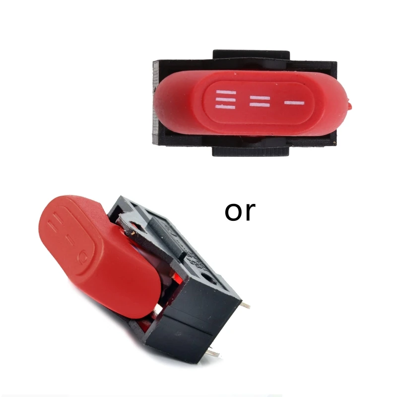 

Rocker Switch Black Red Wind Speed Control Button Rocker Switch 3 Positions 3Pin Switch for Hair Dryer (Black/Red)