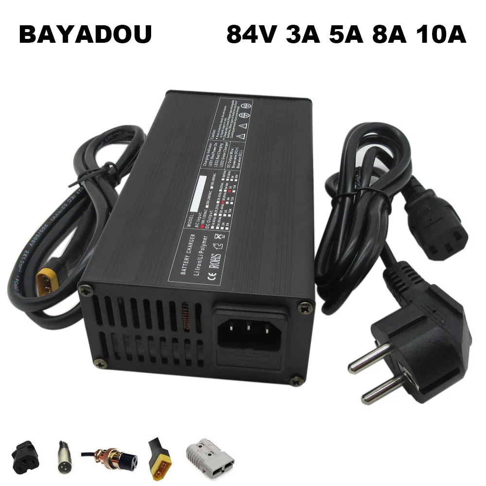 

72V 3A 4A 5A 8A 10A Lithium E Bike Bicycle Charger 20S 72 Volt 84V Li ion Motocycle Forklift RV Boat Ebike Fast Charger