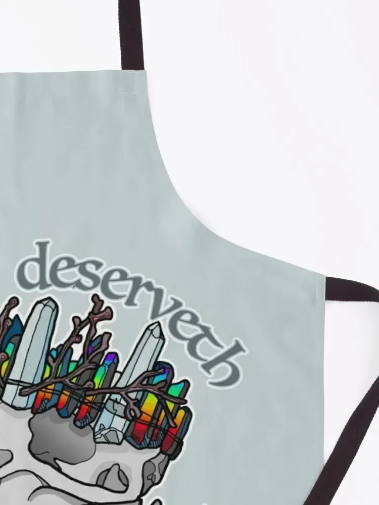Серебристый фартук Ты заслуживаете полноплавленное счастье Симпатичный