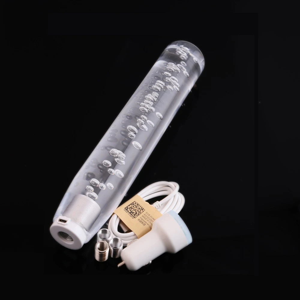 

25 см автомобильный прозрачный сшивающий рычаг переключения передач прозрачный пузырь цветной рычаг переключения передач на MT Подходит для...