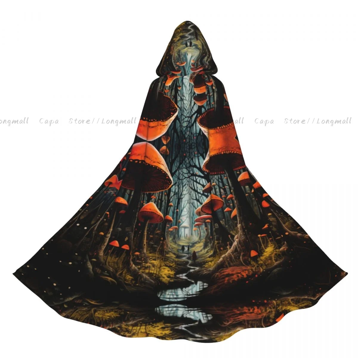 Плащ ведьмы грибы лесные рощи костюм для косплея на Хэллоуин унисекс стиль ретро