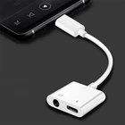 Аудиоадаптер 2 в 1, зарядный кабель для наушников для iPhone 11, 12 Pro, Max7, 8 X, XS, Aux-разъем для подсветки, 3,5 мм к разветвителю для наушников