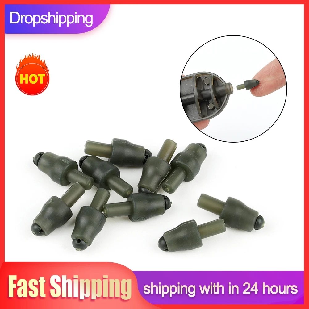 10Pcs Carp Fishing Method Feeder Connector Inline Quick Change Bead For Hair Rig Silicone Method Connector Fishing Accessories