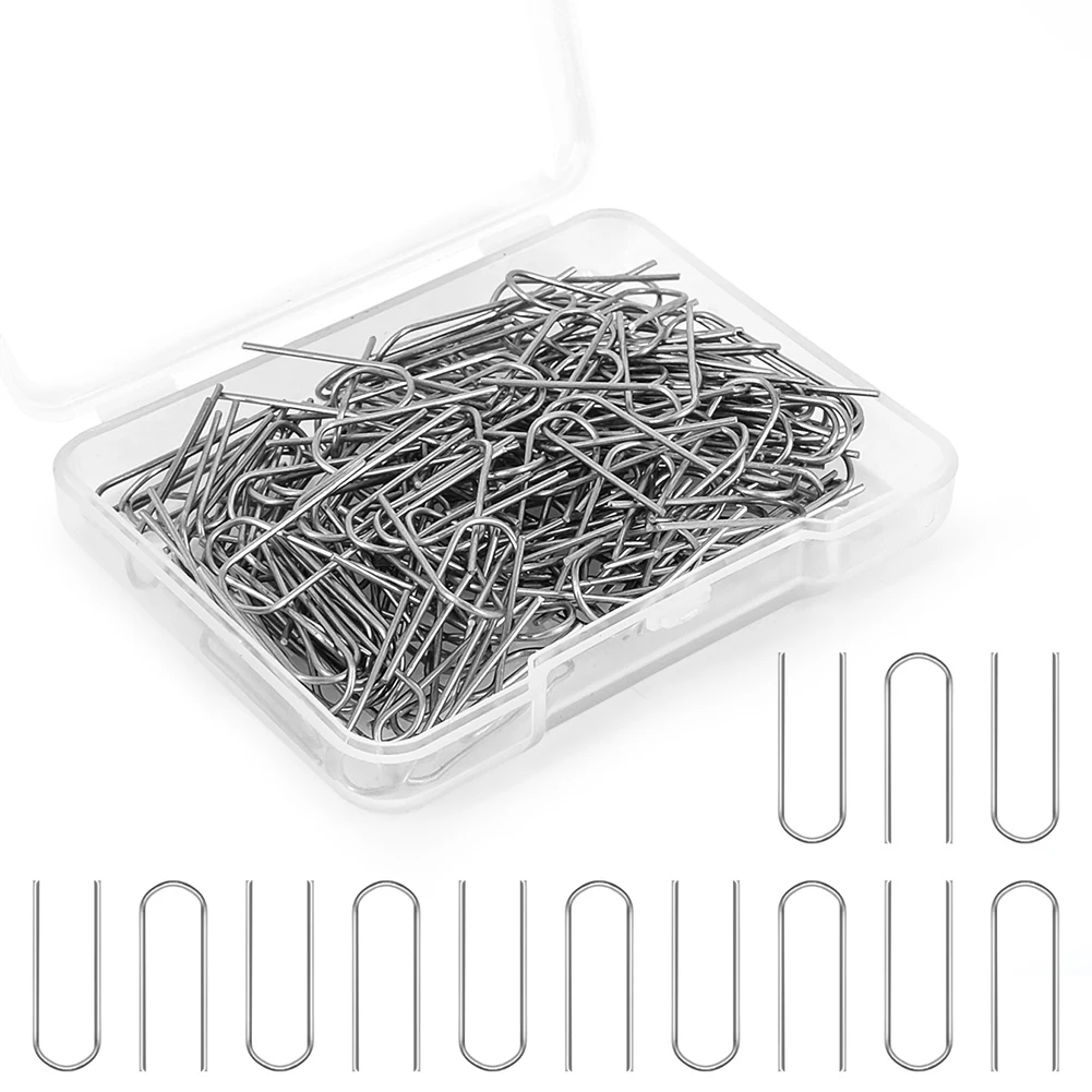 

150 Pieces High Temperature Nichrome Wire Jump Rings U Hanger Hooks for Hobbyists DIY Pendant Ornaments Fusing in Glass