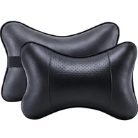 2pcs auto headrest universal car neck pillows pu leather car neck rest headrest travel rest support car interior accessories