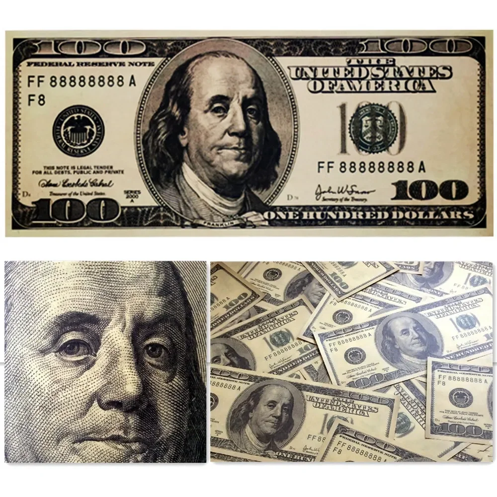 Плакат на 100 долларов художественная роспись настенный плакат ВИНТАЖНЫЙ ПЛАКАТ