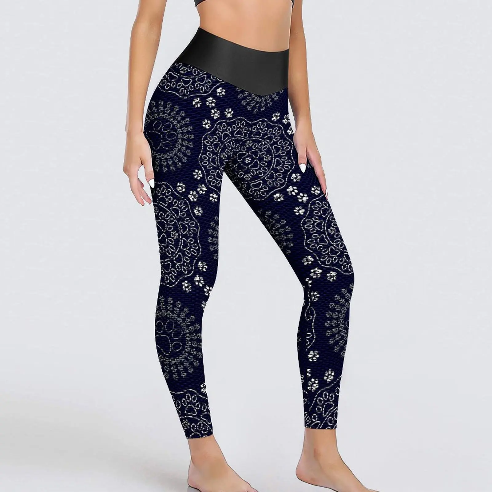 

Paw Print Mandala Yoga Pants Sexy Abstract Art Design Leggings Push Up Gym Leggins Women Novelty Seamless Sport Legging