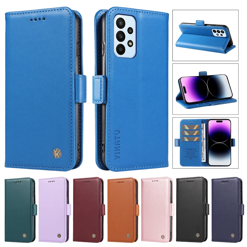 

Магнитный чехол-книжка с подставкой для телефона Samsung Galaxy M23, женская модель/модель F23, модель E236B M 23, деловой кожаный чехол-бумажник, сумки для карт