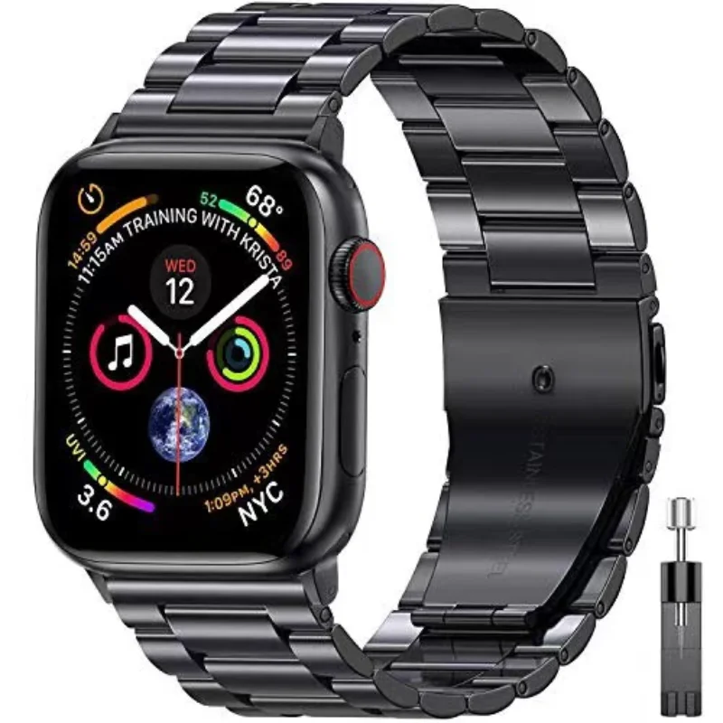 

Metal Band For Apple Watch Series 7 45mm 41mm Brand new stainless steel bracelet wristband For iWatch 6 5 4 3 SE 44mm 40mm 42mm