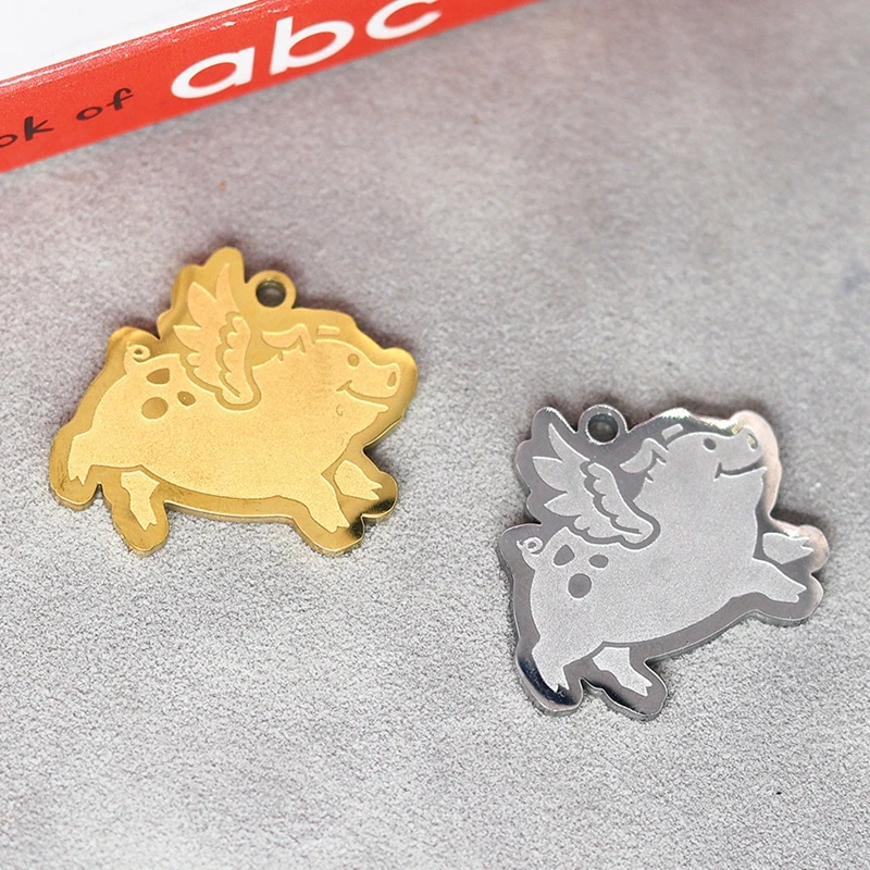 Подвеска из нержавеющей стали без выцветания мультяшный олень лягушка утка