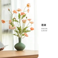 Jingdezhen Design Ceramic Vase New Chinese Gold Painted Olive Green Flower Vase Flower Arrangement And Home Furnishings
