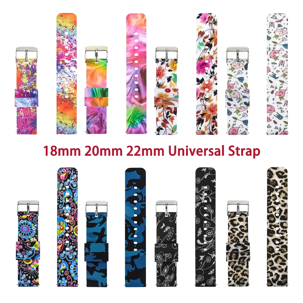 

18mm 20mm 22mm Universal Strap For Garmin Forerunner 245/Garmin VivoActive 4s/Amazfit GTR/Samsung Galaxy Watch Active Bracelet