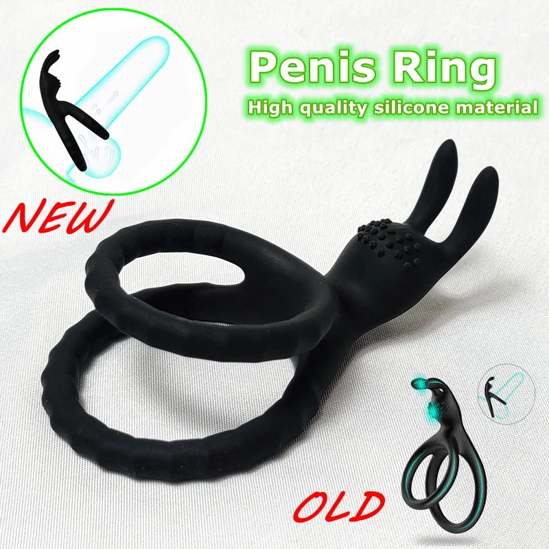 

2023 New 2 In 1 Men's Silicone Penis Ring Clitoris Stimulator Cock Ring Ejaculation Delay Penisring Erection Ring for MenCouples