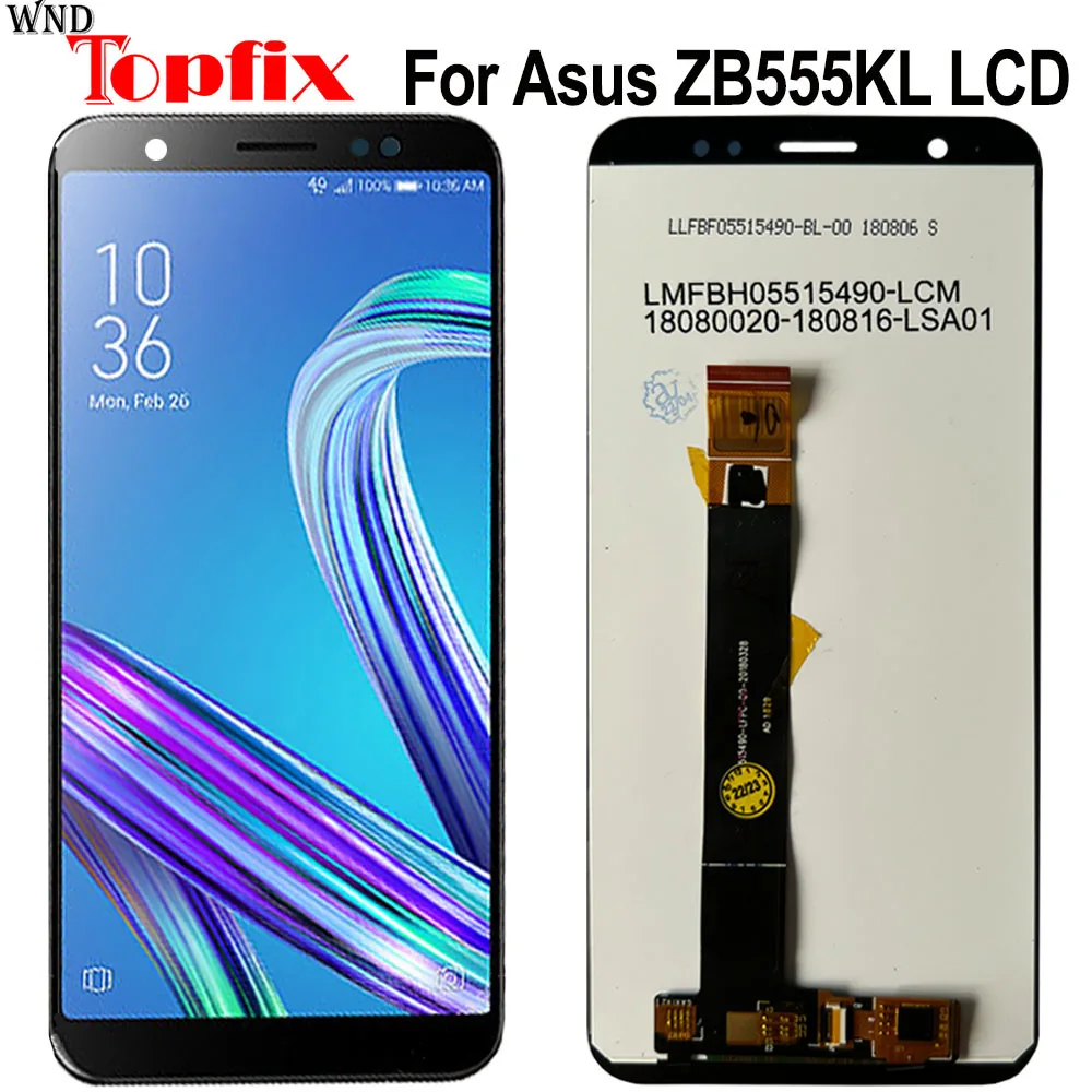 ЖК-дисплей 5,5 дюйма для ASUS Zenfone Max M1 ZB555KL, ЖК-дисплей с сенсорным экраном в сборе, сменный экран для Ausu X00PD LCD