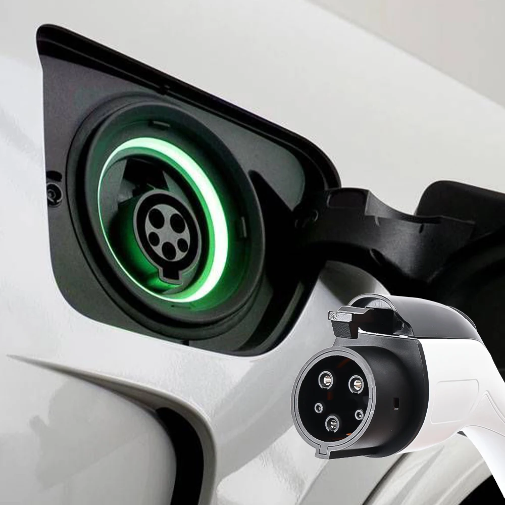 ADPOW Портативный 1632A Тип1 SAE J1772 Вилка EV 1 фаза 3,5 кВт Зарядный пистолет для электромобиля Головка медного сплава Посеребрение IP55 (art.: 3920cdaaf710c) - 3920cdaaf710c