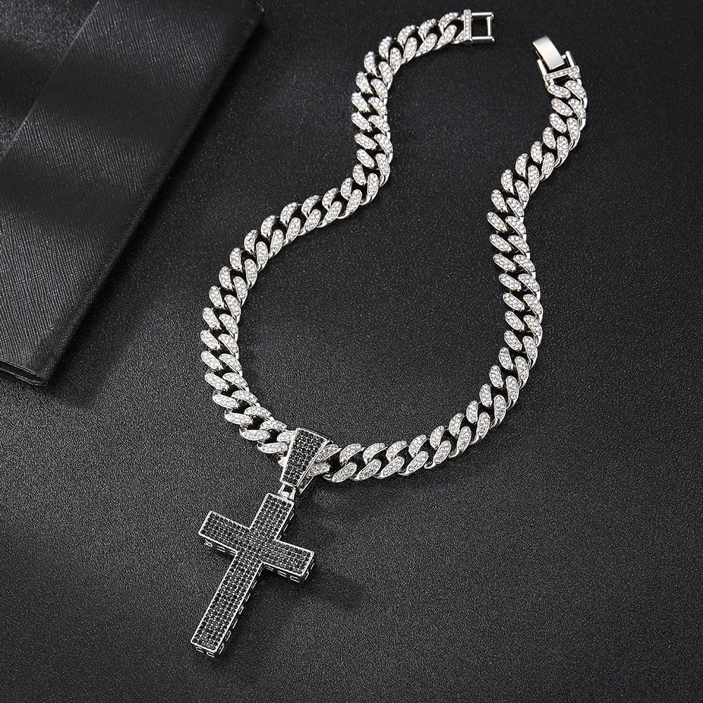 Ожерелье унисекс в стиле хип-хоп с кубинской цепью 12 мм