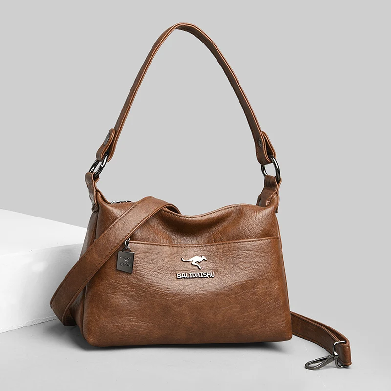 Модные женские ретро простые сумки на плечо 2022 новые женские дизайнерские высококачественные кожаные повседневные сумки-мессенджеры элегантные кошельки