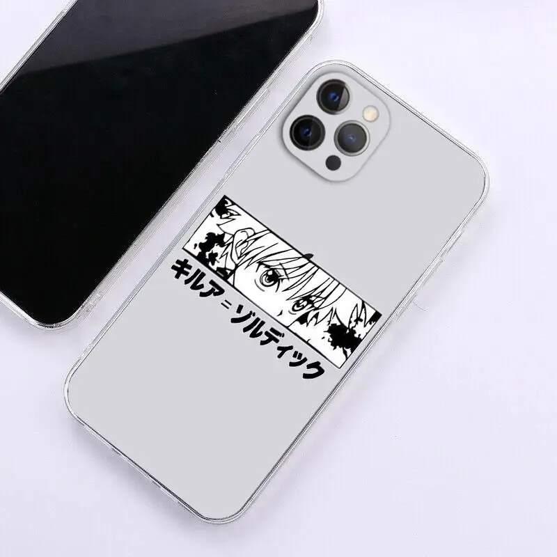 Прозрачный чехол для телефона Cute Hunter X iPhone 16 15 14 13 12 11 Pro XR MAX Plus HXH мягкий