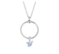 silver color elephant charms jewelry making enamel love rainbow charms diy pendants necklaces findings