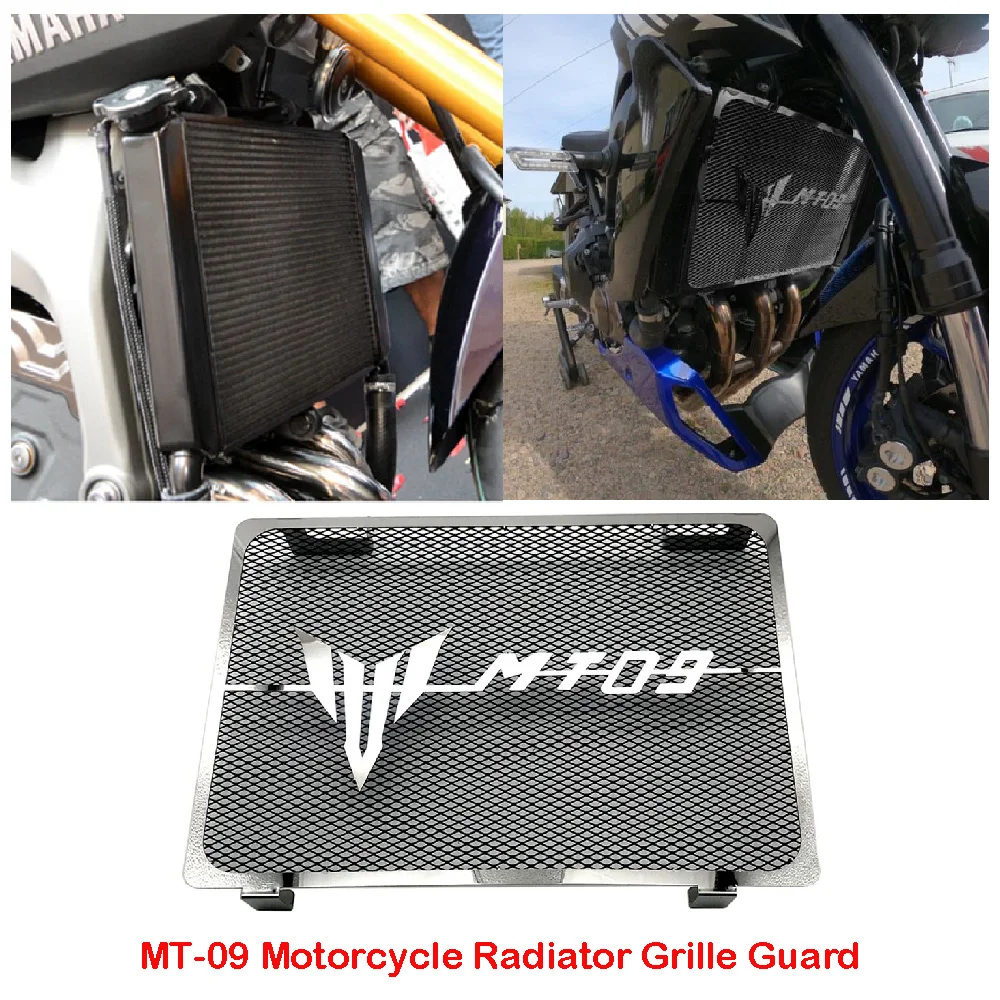 Фото Подходит для Yamaha MT09 SP ABS FZ09 FJ09 MT-09 Tracer 900 900GT 2014-2023, решетка радиатора мотоцикла, защита охладителя №1