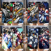 bandai robot gundam phone case for iphone 12 13 11 pro max mini for 6 7 8 plus xr x xs se mobile phone accessories shell cover