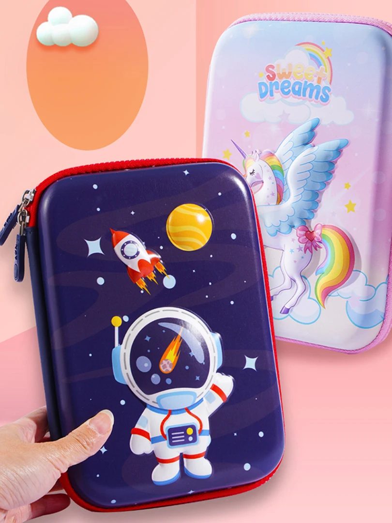 

Pencil Case Unicorn Pencil Box Large Capacity School Supplies 3D Astronauta Pencilcase Trousse Scolaire Pencil Cases For Girls