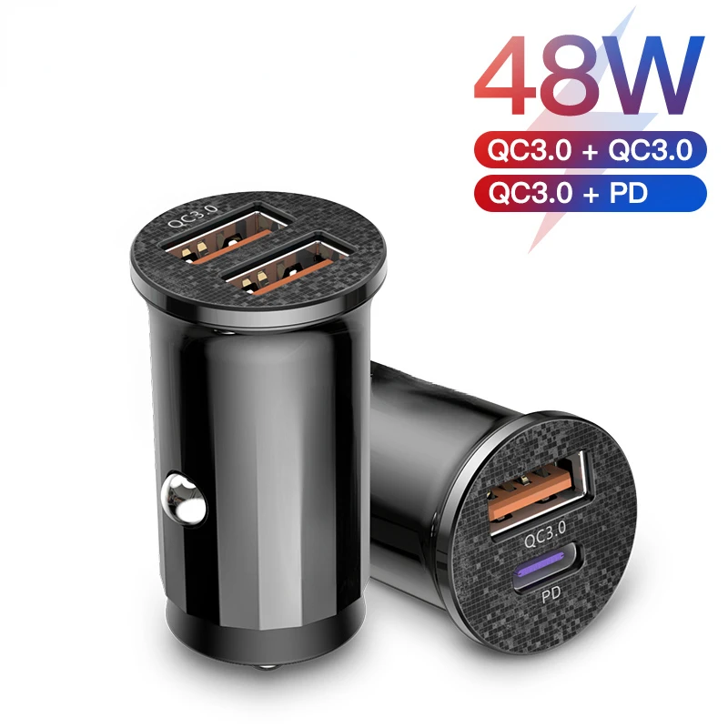 

Quick Charge 4.0 36W QC PD 3.0 Car Charger for Samsung S10 9 Fast Car Charging for Xiaomi iPhone Mobile Phone USB Charger