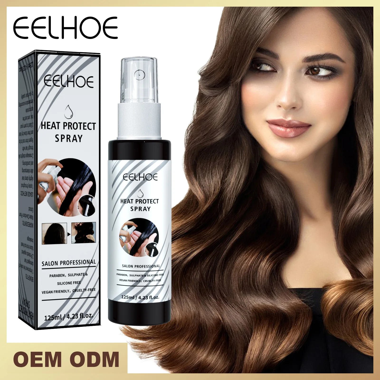 Leave-in Heat Primer Thermal Heat Protection Spray Hair Shine Mist Curly Perm Quick Styling Non-washing