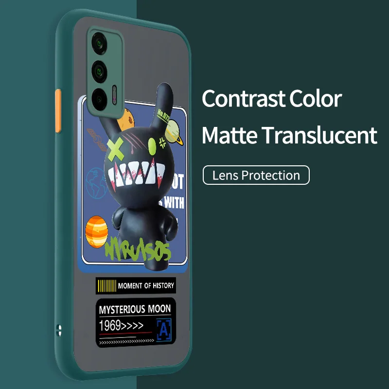 

Translucent Matte Phone Case for Realme GT GT Neo Neo2 GT2 GT Master Q3 Q5 Pro X7 Max 5G Astronaut Armor Cover