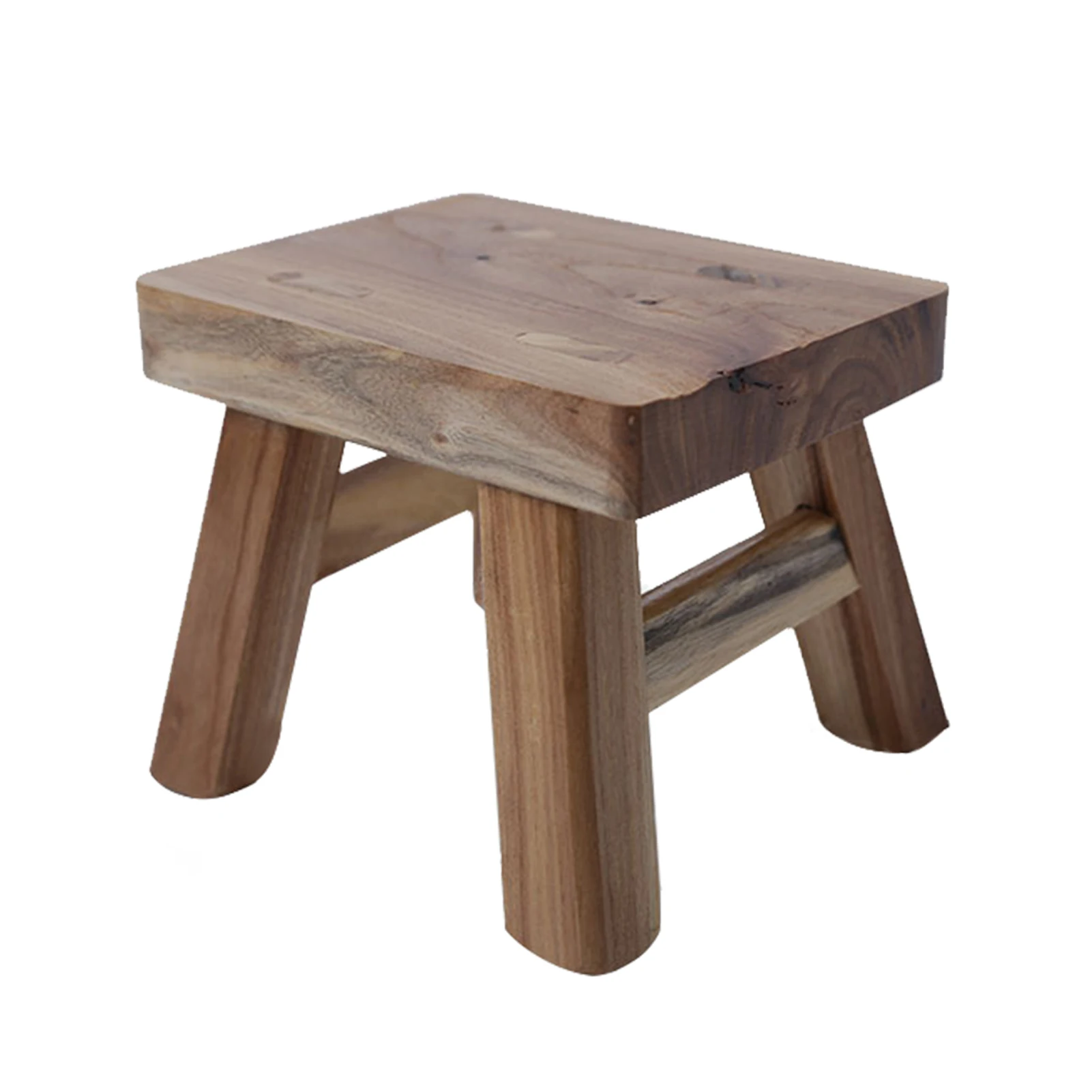 

Step Ladder Hallway Furniture Baby Kids Solid Portable Stable Home Decor Gift Wooden Stool Living Room Bedroom With 4 Legs
