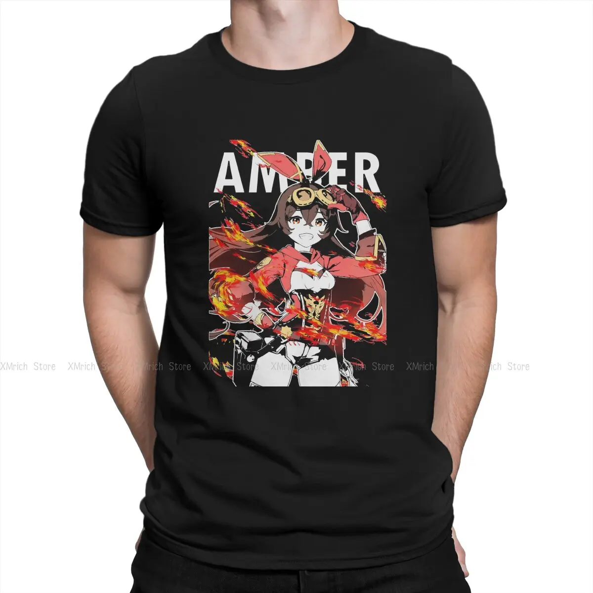

Amber Special TShirt Genshin Impact Zhongli Game Casual T Shirt Summer T-shirt For Adult