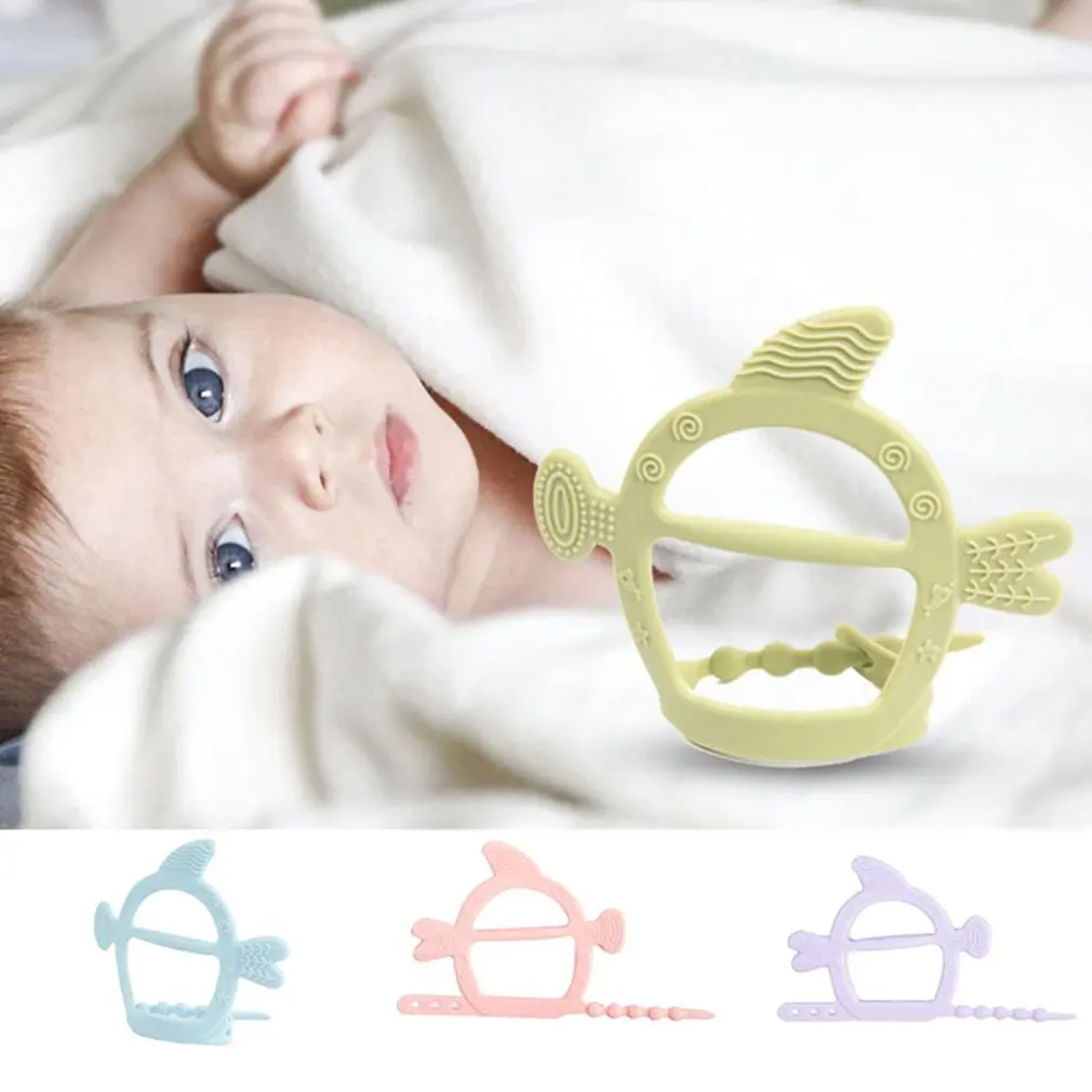 

New Baby Silicone Teethers Toy Molar Stick Children Solid Color Teether Gloves Baby Boy Girl Care Safe Non-toxic