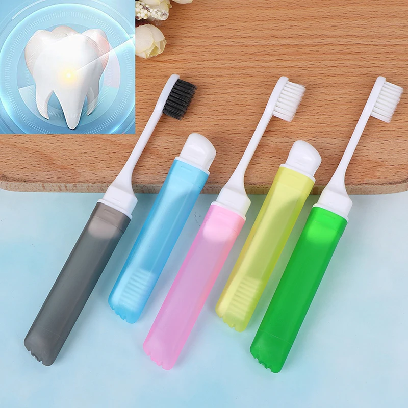 

Portable Folding Toothbrush Super Soft Bristle Travelling Toothbrush Fold Travel Camping Hiking Outdoor Easy To Take Teethbrush