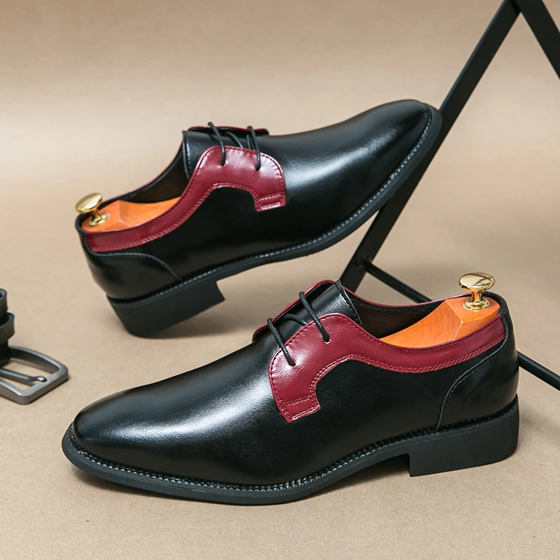 Классические Брендовые мужские туфли из натуральной кожи Мужская модная