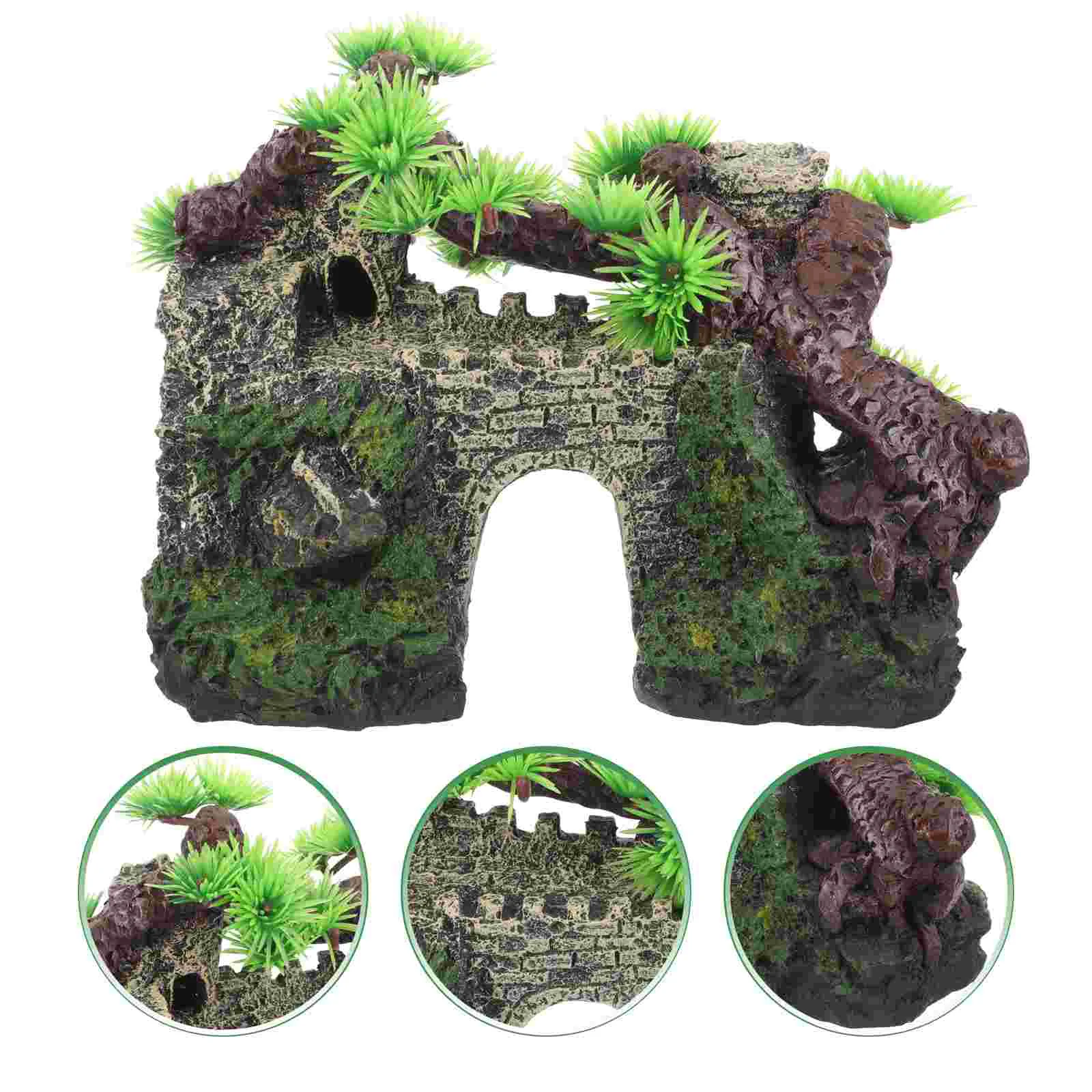 

Aquarium Adornment Decor Delicate House Fish Tank Ornament Ornaments Decorative Castle Resin Decoration
