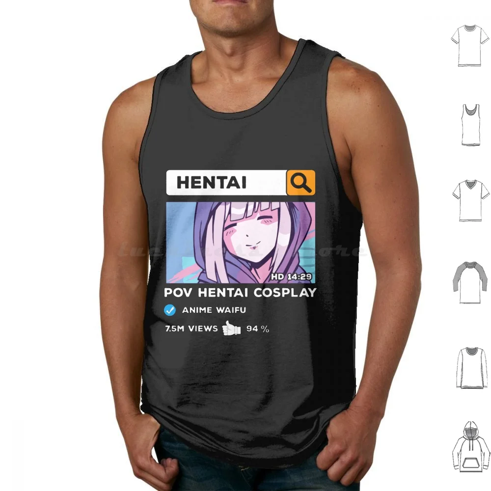 Фото Аниме Waifu Hentai Search Майки с принтом Хлопок Аниме Девушка Waifu Cute Kawaii Lewd Ecchi Hentai Фильм Фильм №1