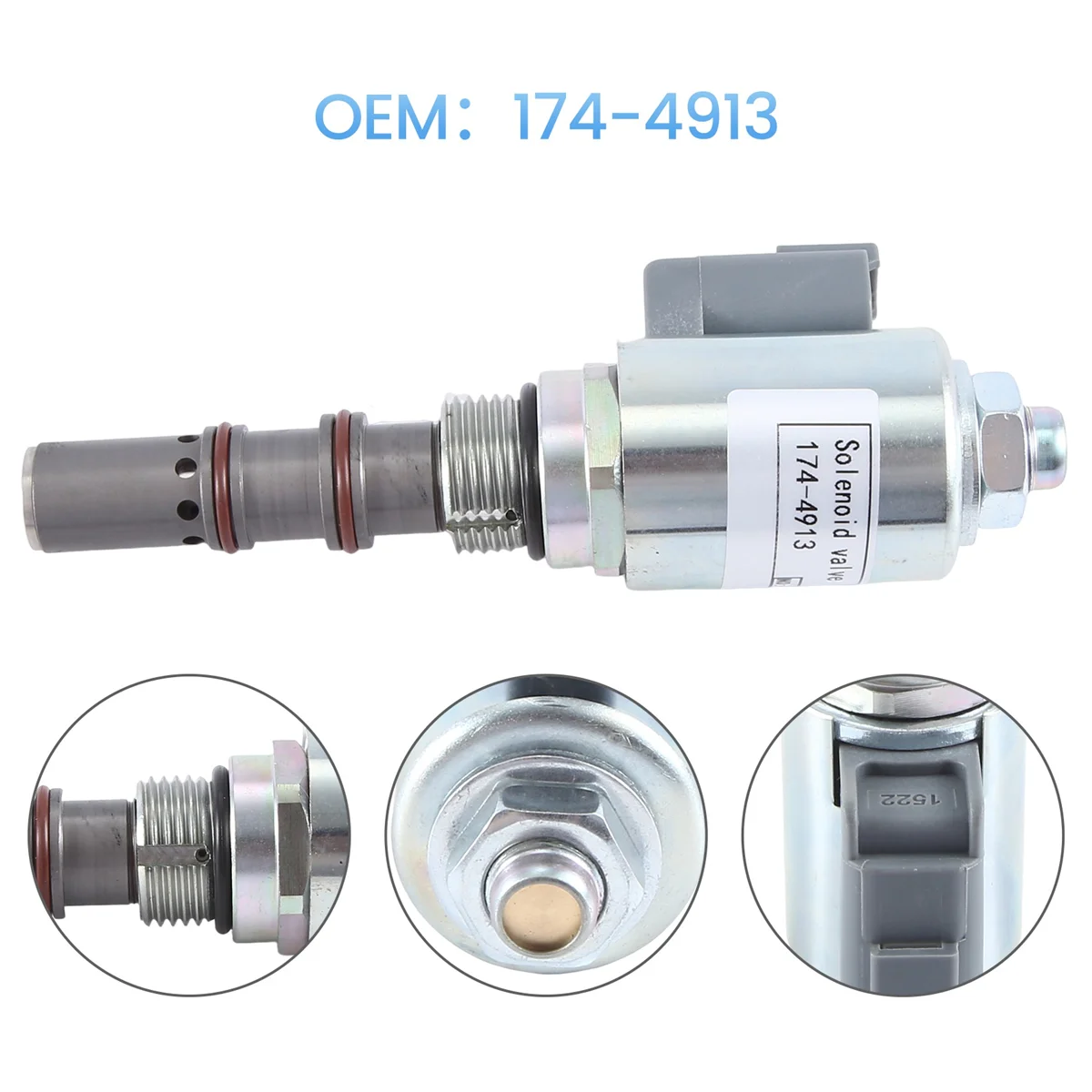 Соленоидный клапан экскаватора 174-4913 1744913 для CAT 966G 980H 950G