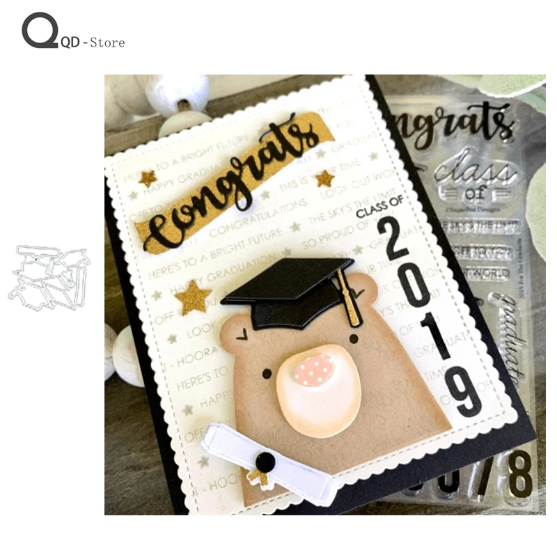 Металлические штампы для высечки шляпы врача медведя скрапбукинга форма