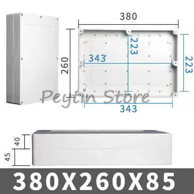 1 шт., водонепроницаемые распределительные коробки из АБС-пластика, 380x260x85 мм