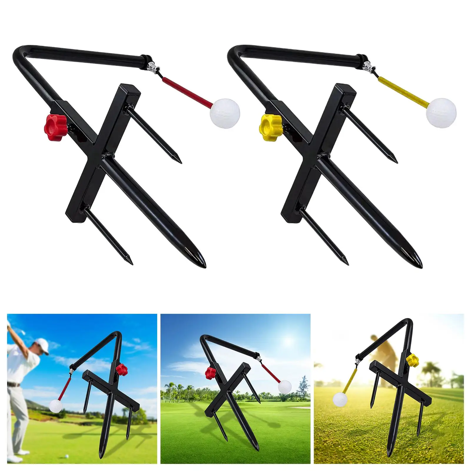 

1 Set Swing Golf Trainer Hanger Hitting Pad Mat Multifunctional for Beginner Outdoor