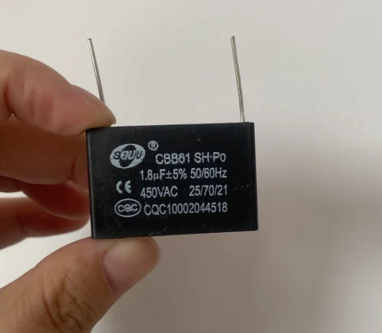 Пусковой конденсатор CBB61 для вентилятора переменного тока 5 шт. 450 в 1 8 мкФ Гц