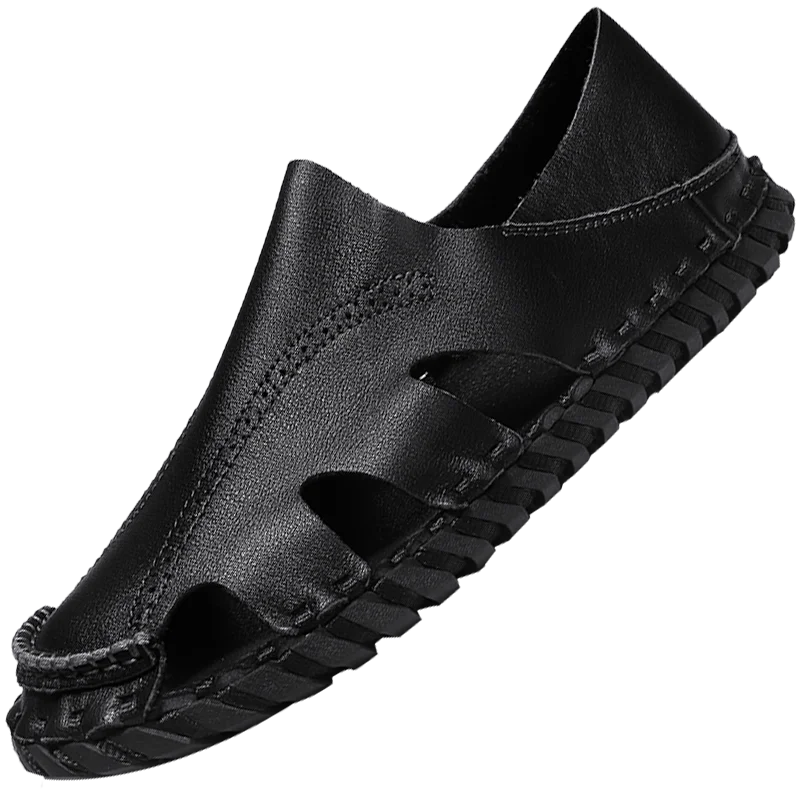 

Hot Sale Summer Men Sandals Genuine Leather Fashion Roman Sandals Handmade Men Casual Shoes Platform Outdoor Men's Beach Sandals